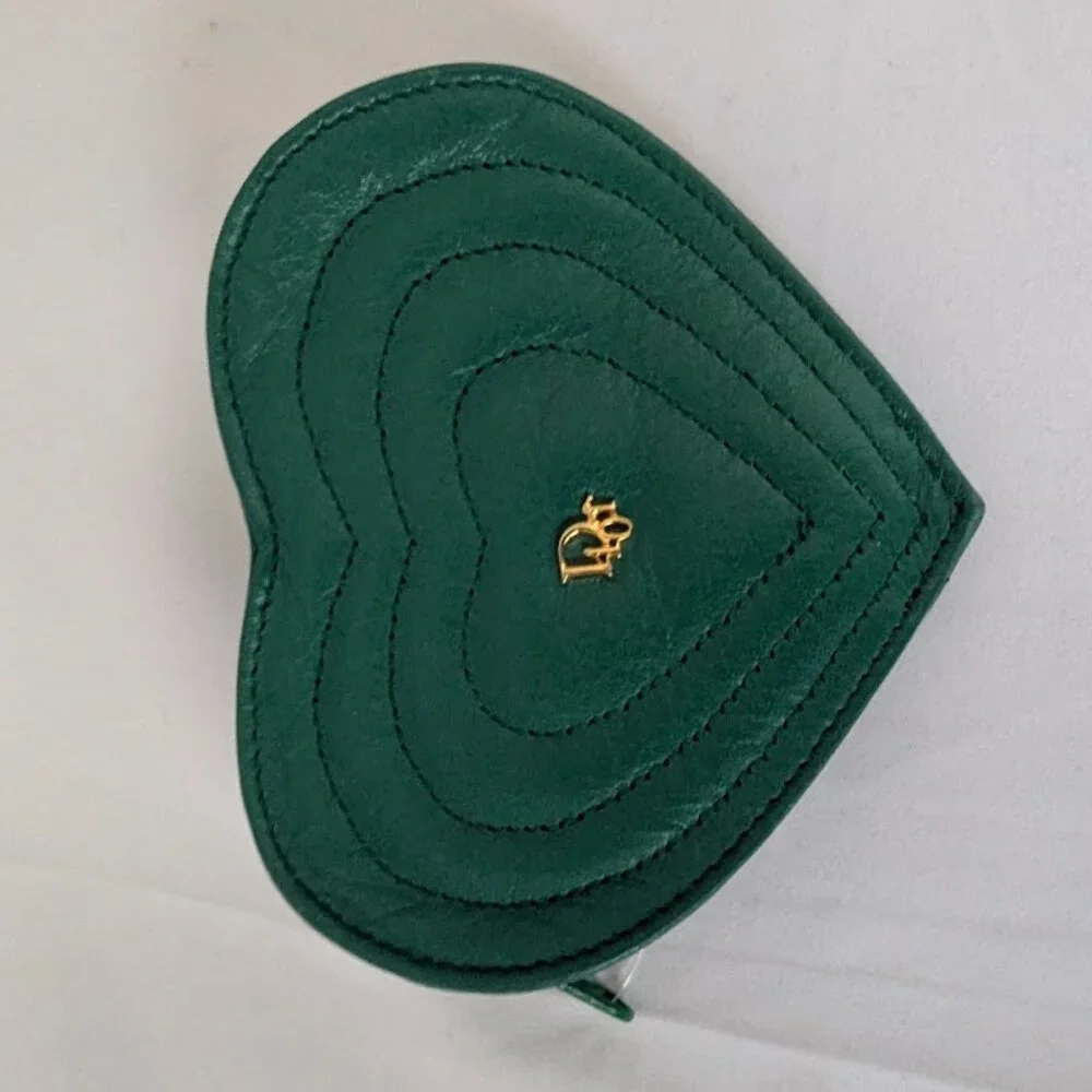 Dior Green Heart Coin Case